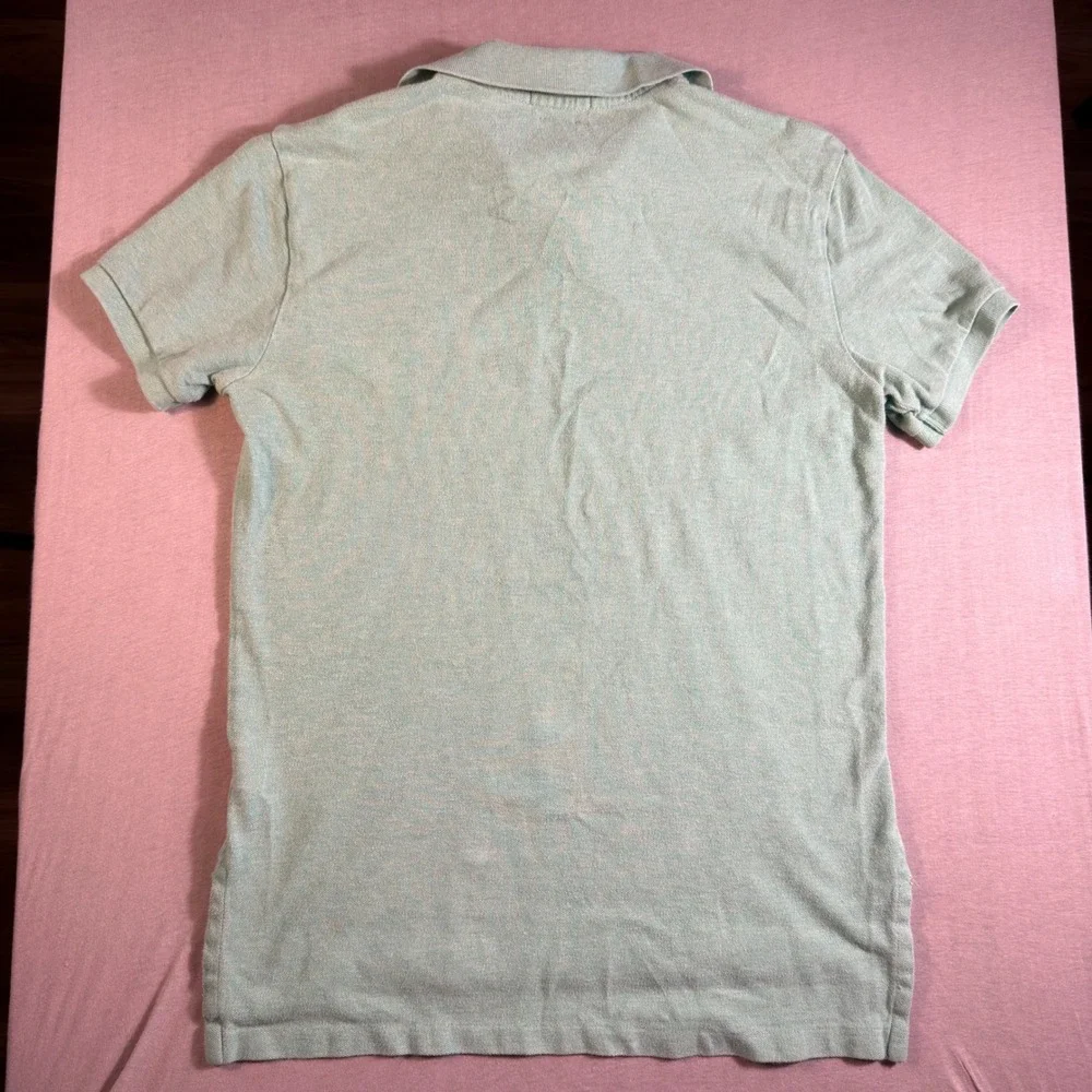 Polo Ralph Lauren Mens Custom Fit Polo Shirt Green Heather Medium Short Sleeve